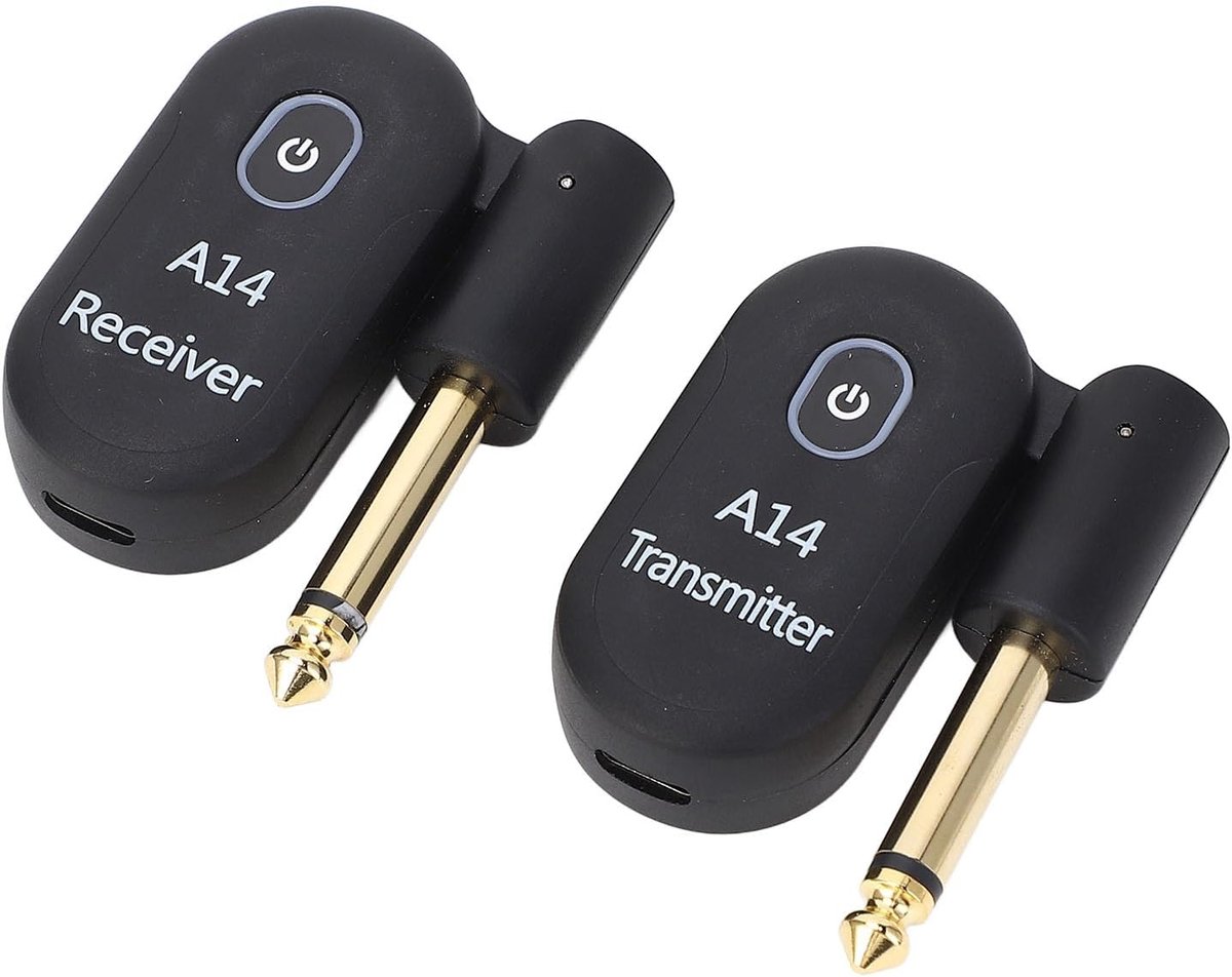 Wireless Guitars System 2.4GHz USB Transceiver Receiver 100ft Range for Electric Guitar, Bass, Violin with 6.35Mm Jack - ShopVlot