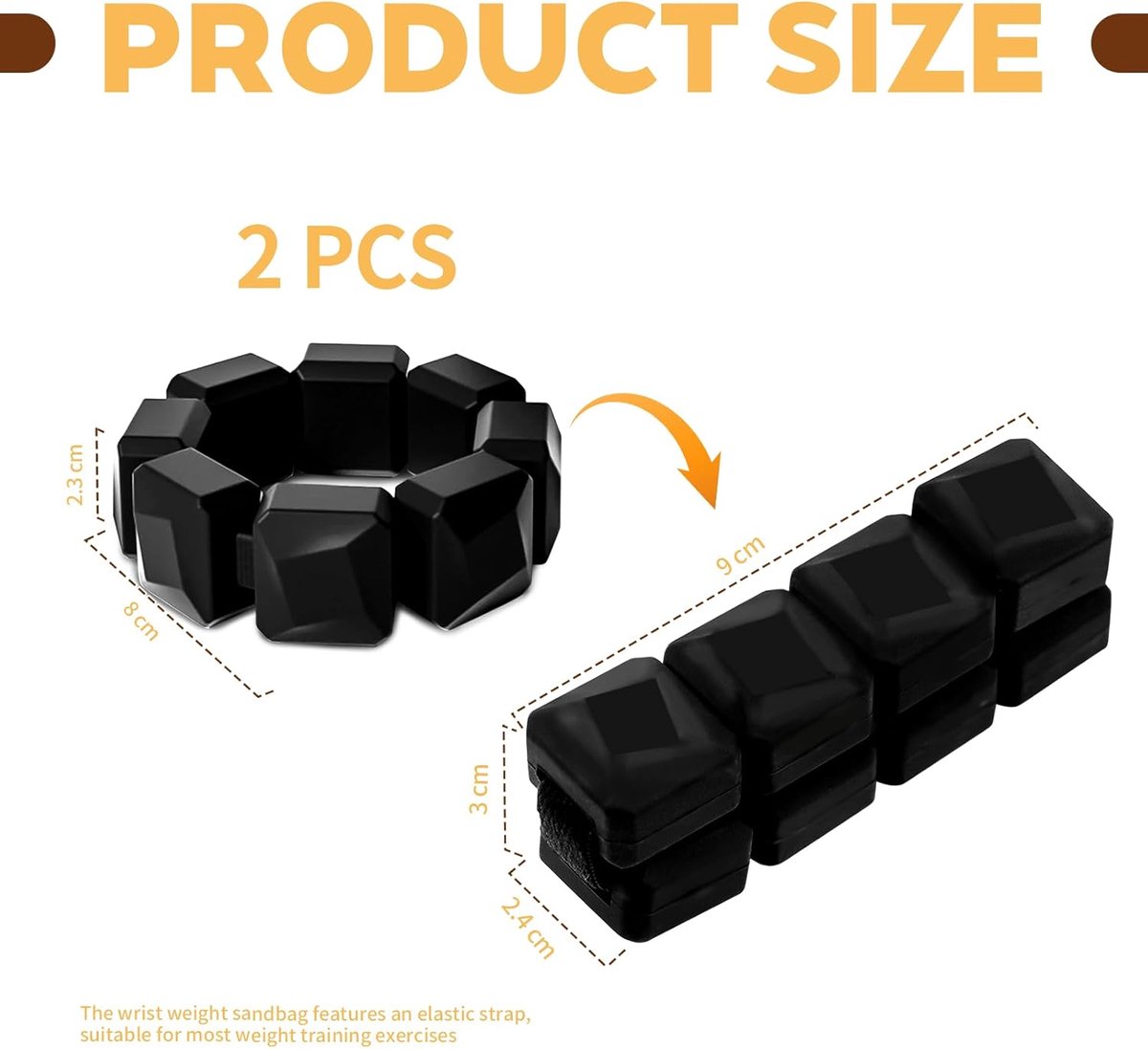 Enkelgewichten met gewicht 150 g x 2, enkelgewichten voor sportschool en thuis, antislip enkelgewichten, gemakkelijk - ShopVlot