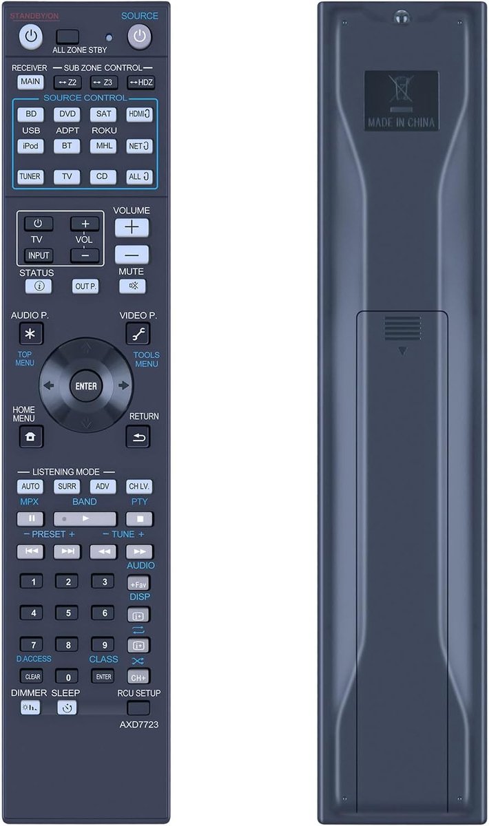 New AXD7723 Remote Control for Pioneer Elite Home Theater Receiver SC-81 SC-82 SC-91 SC-95 VSX-80 VSX-90 VSX-924 - ShopVlot