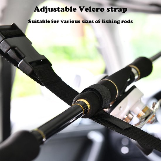 2 Pcs Car Rod Holders, Belts, Car Fishing Rod Holder, Car Fishing Rod Holder for Vehicle, Truck, SUV, Combi, Van - ShopVlot — afbeelding 4