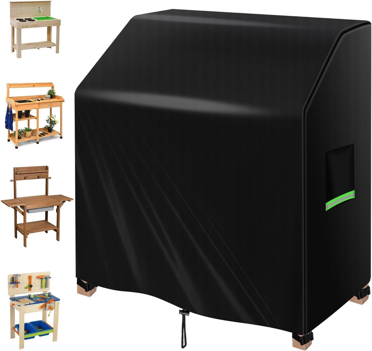 420D Oxford Mud Kitchen Cover 110 x 50 x 98 cm Waterproof Dustproof Tear-Resistant Weatherproof UV Resistant Durable - ShopVlot
