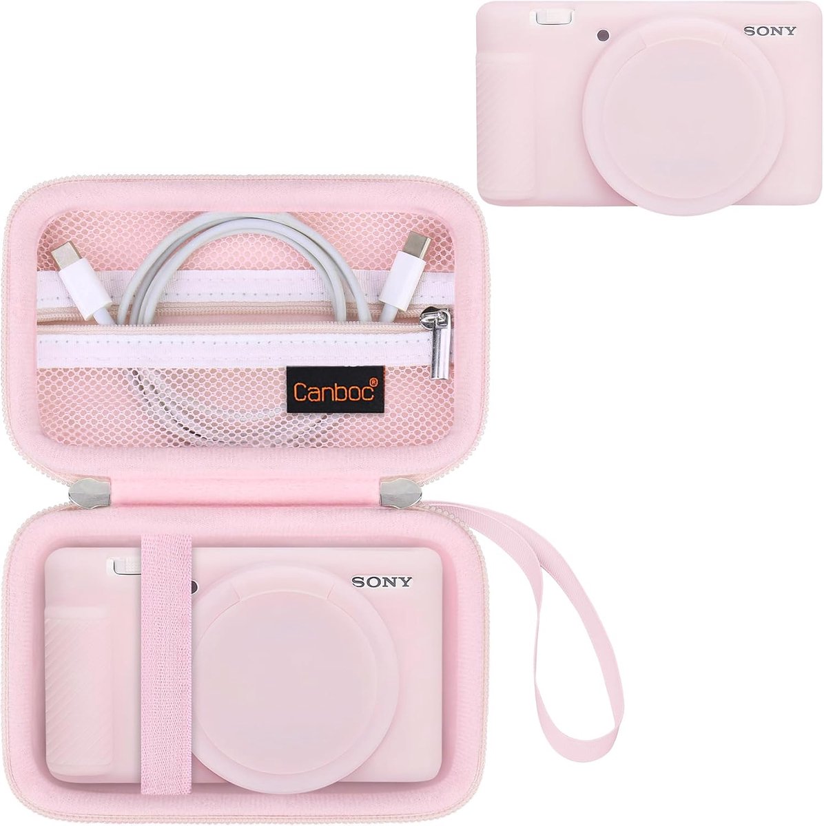 Camera case voor Sony ZV-1 - harde draagtas - Jelly Roze - optimale bescherming voor vloggers - ShopVlot