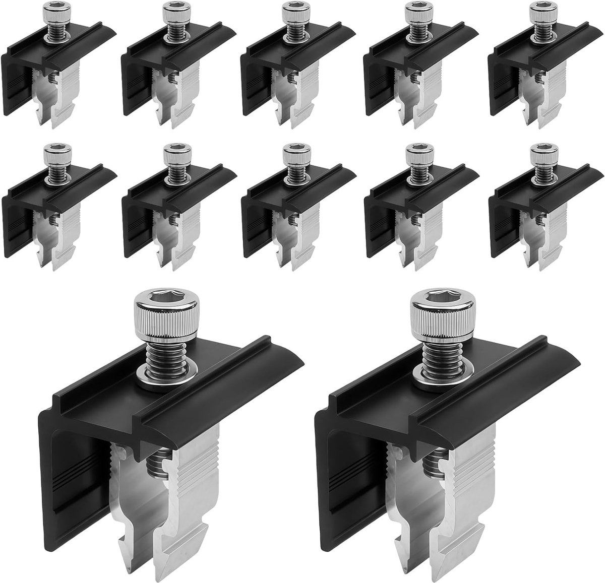 Solar panel houder 30mm - verstelbare aluminium klem - voor montage zonnepanelen - ShopVlot