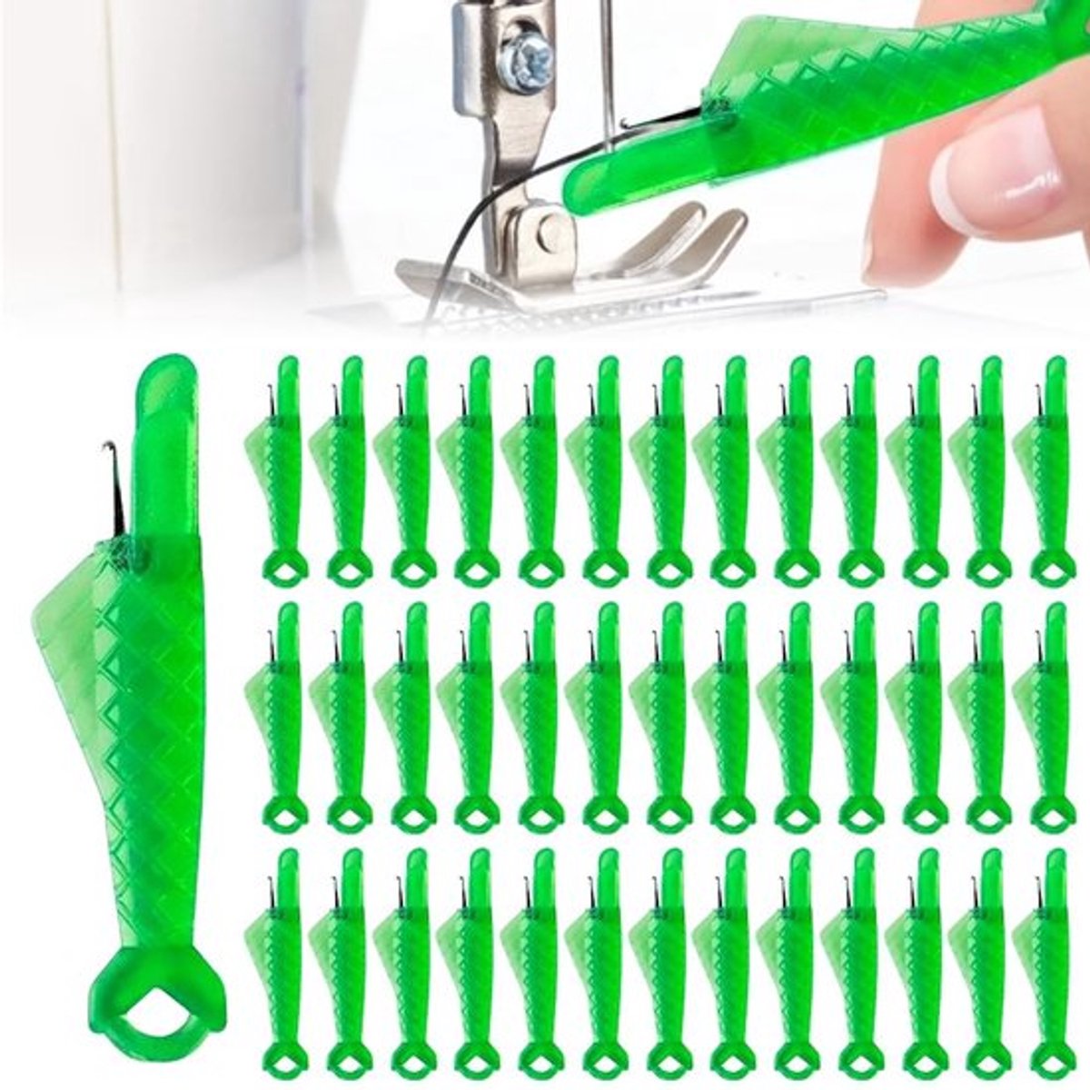 Naalden Inrijger - Draadinsteker voor Naalden - Kunststof en Staaldraad - Naaimachine Accessoires - Handnaaien - Krachtige Functie
