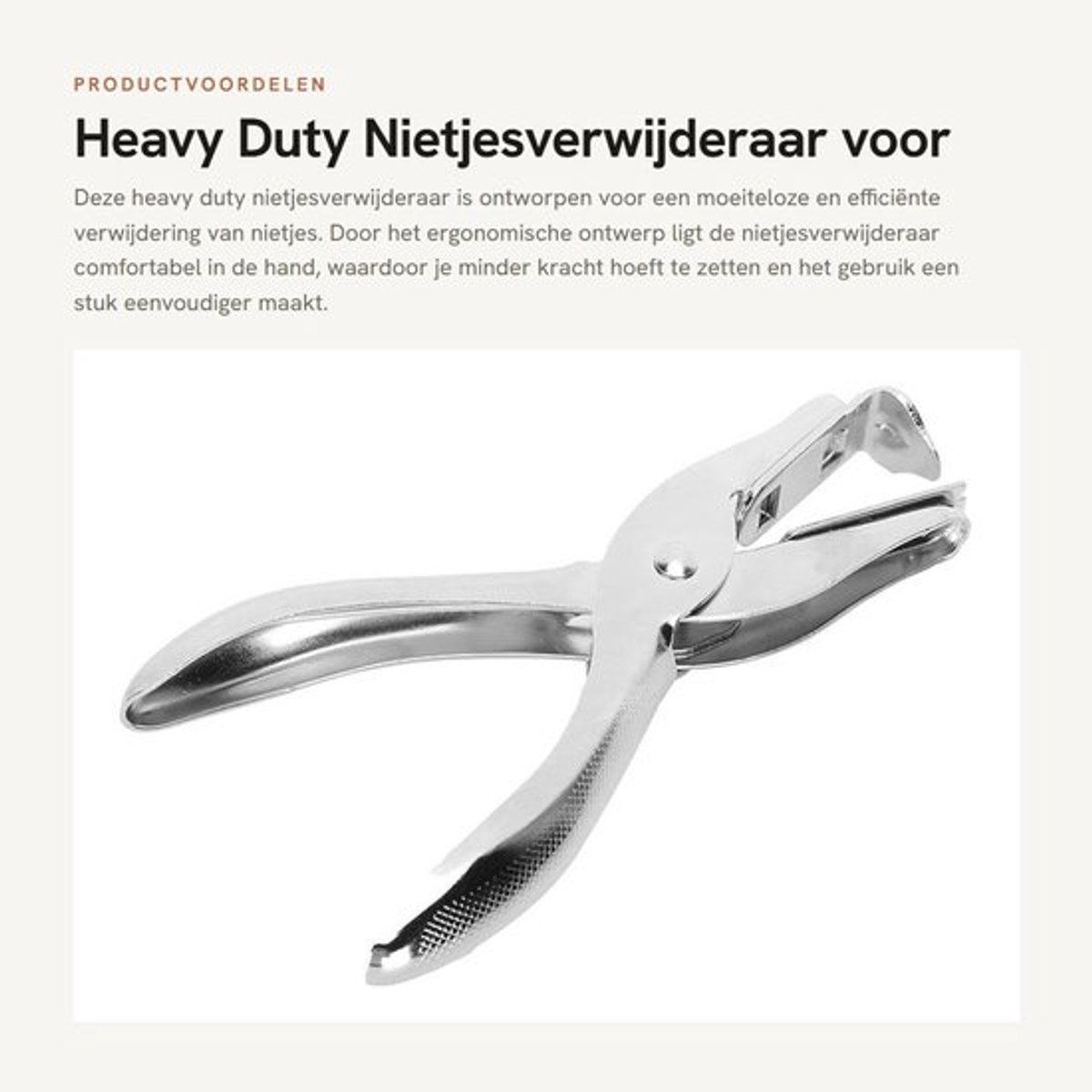 Nietjesverwijderaar Schokbestendig - Handheld - Antislip Handvat - Duurzaam - Energiebesparend - Geschikt voor Kantoor/Thuis - Nietjestrekker