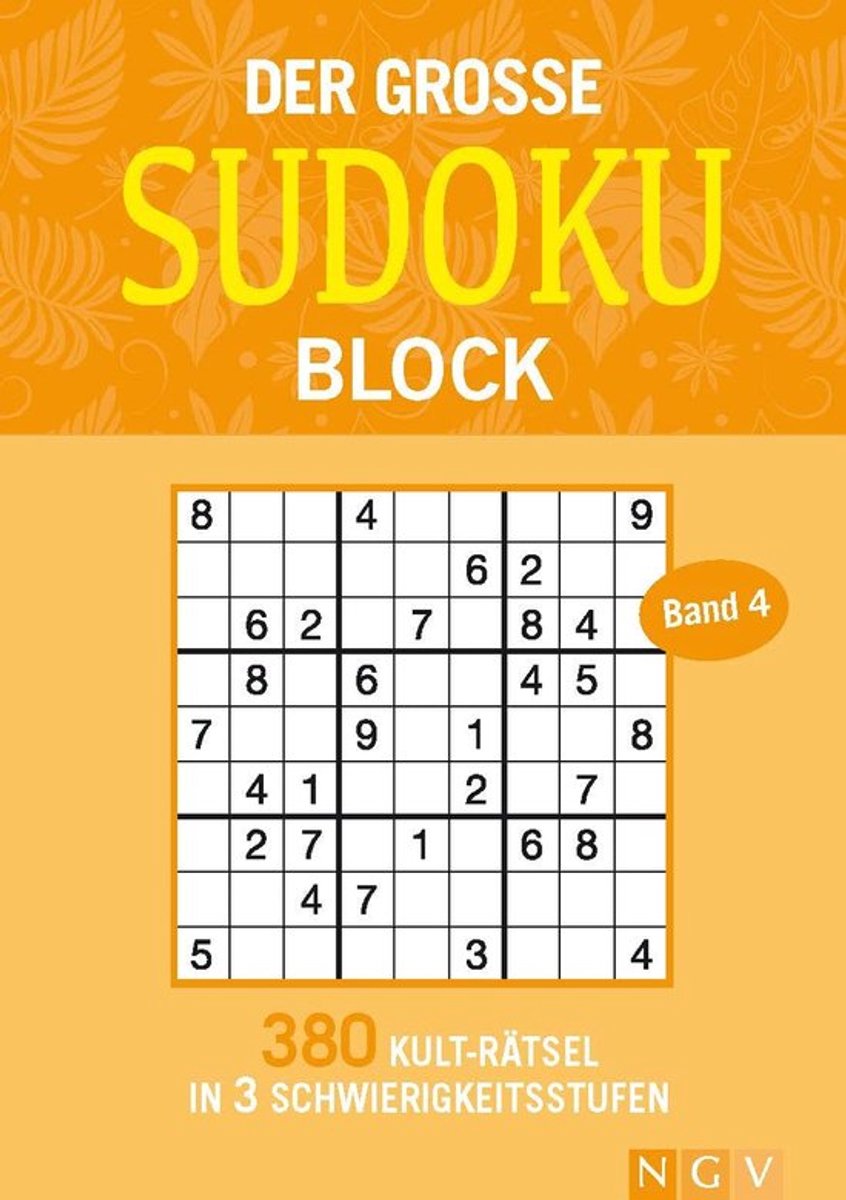 SnelShoppen - Der große Sudokublock Band 4 - 380 Kulträtsel in 3 Schwierigkeitsstufen - Perfect voor Puzzelaars van Alle Leeftijden