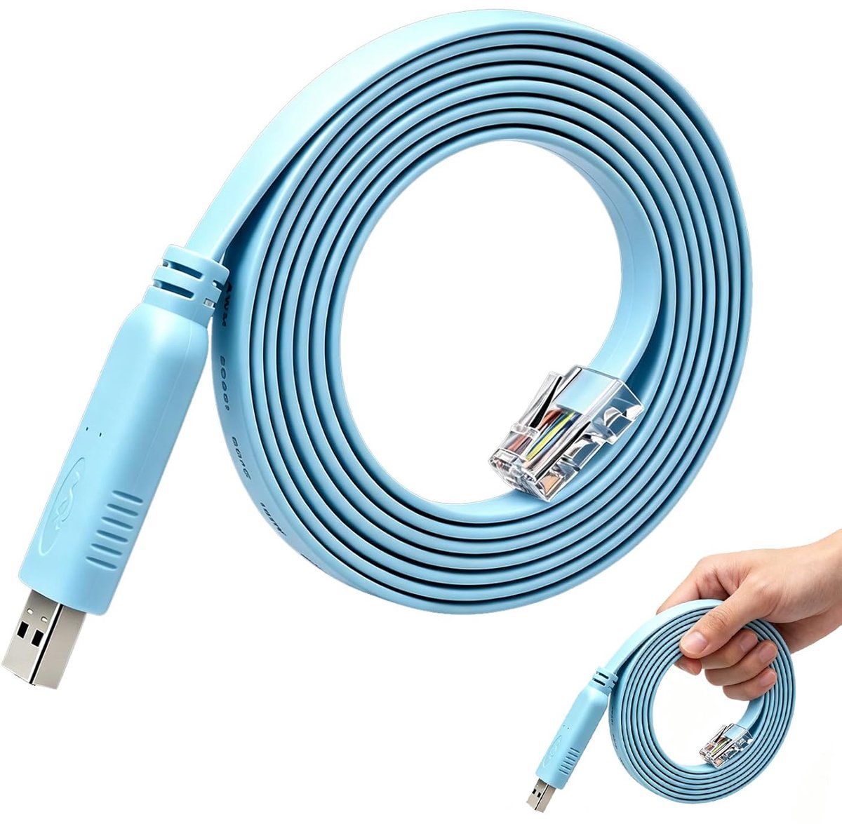 1,8 m consolekabel Cisco USB naar Rj45, consolekabel USB naar Rj45 met chipset Ftdi Ft232rl, snelle verbinding - ShopVlot
