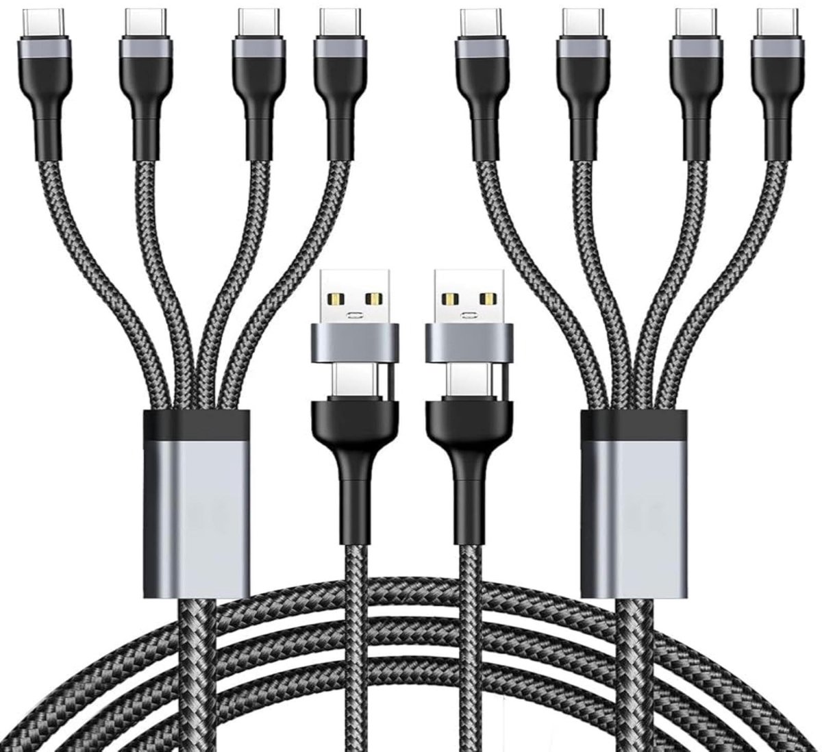 Solidchoice - 4-in-2 USB-C Oplaadkabel met 1.2m Lengte