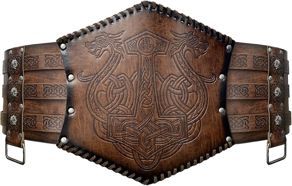 LARP kostuumriem - breed - Nordic faux leather - middeleeuwse uitstraling - ideaal voor rollenspellen - ShopVlot