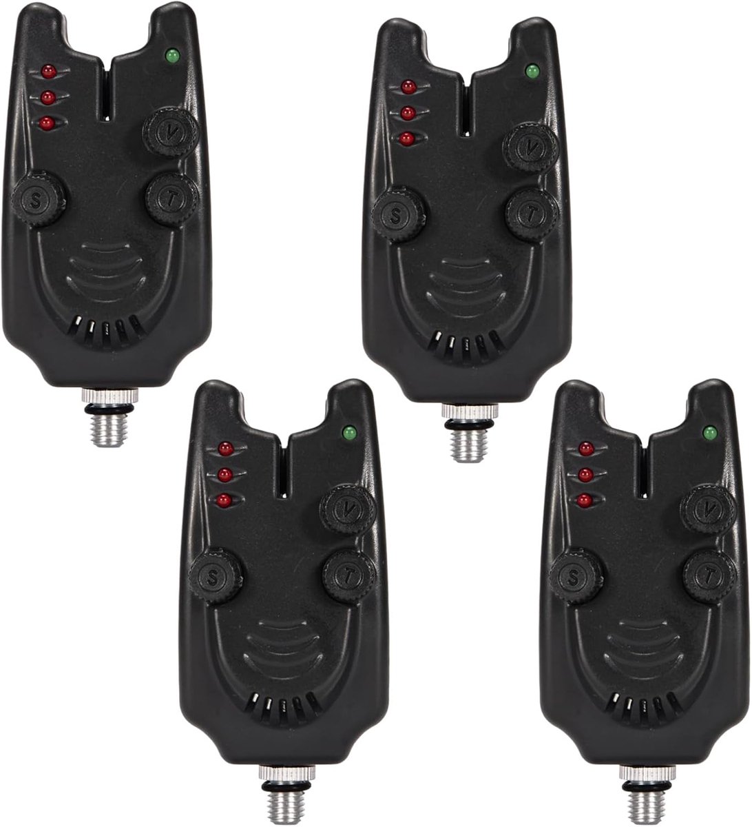 Bite Indicators 4pcs - Elektronisch - Individueel instelbaar - Perfect voor karpervissen - ShopVlot