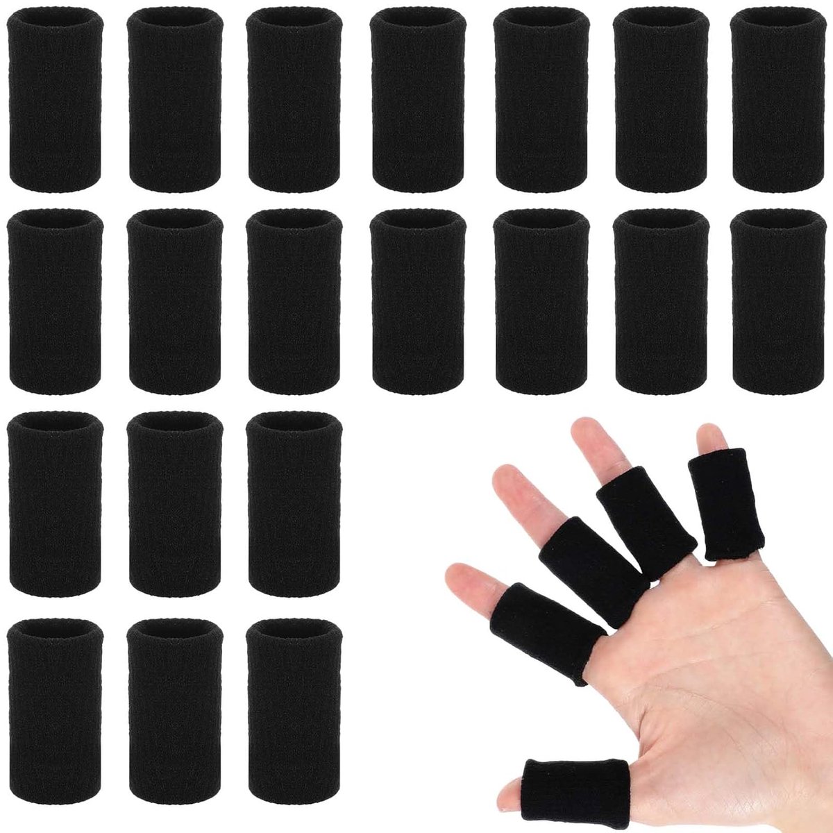Vingerbeschermers 20 stuks - Elastisch - Bescherming voor vingergewrichten - Vermindert pijn bij blessures - ShopVlot