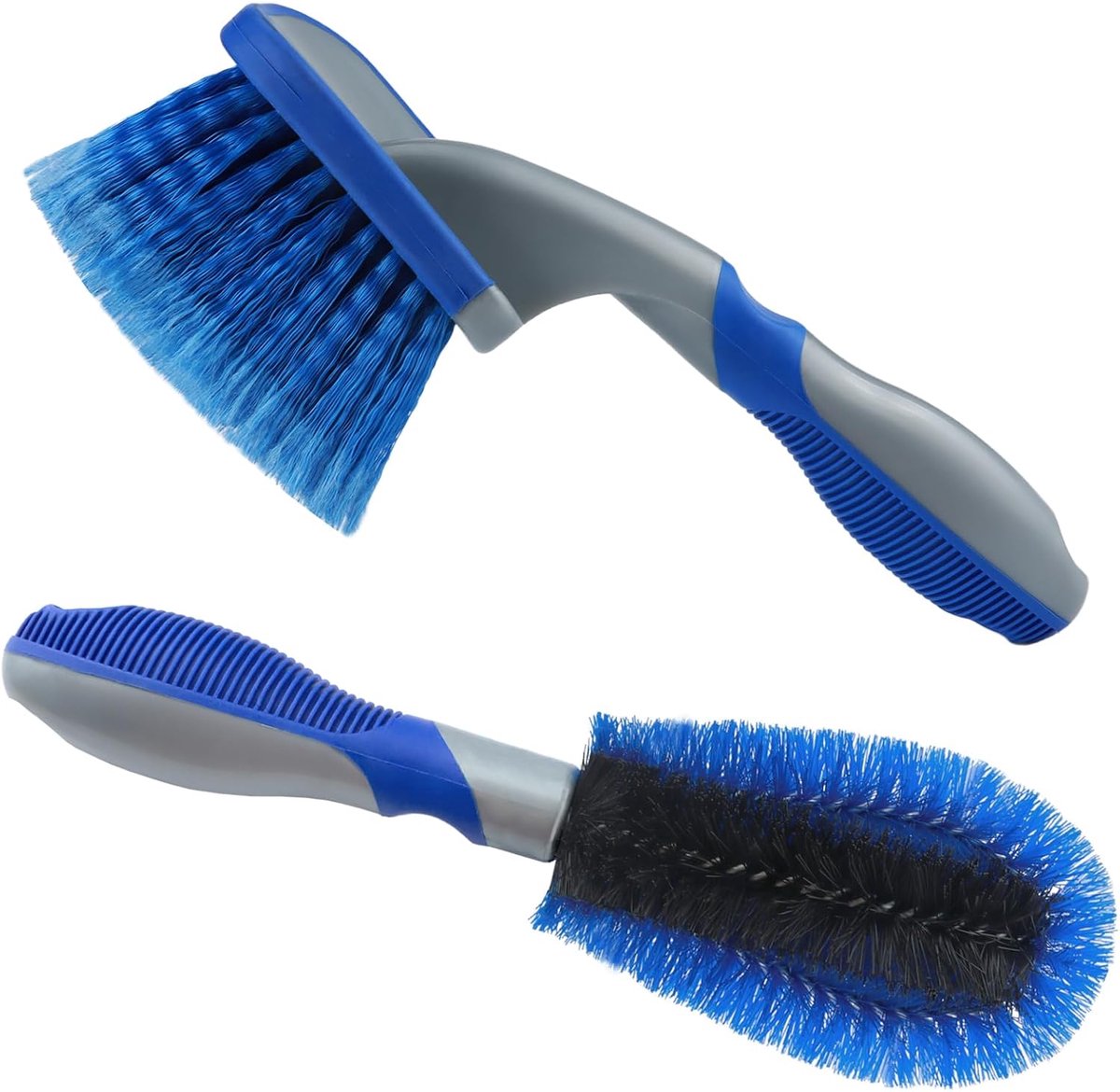 Velgenborstel set van 2 - ergonomische handgreep - nylon borstelharen - efficiënte velgenreiniging - ShopVlot