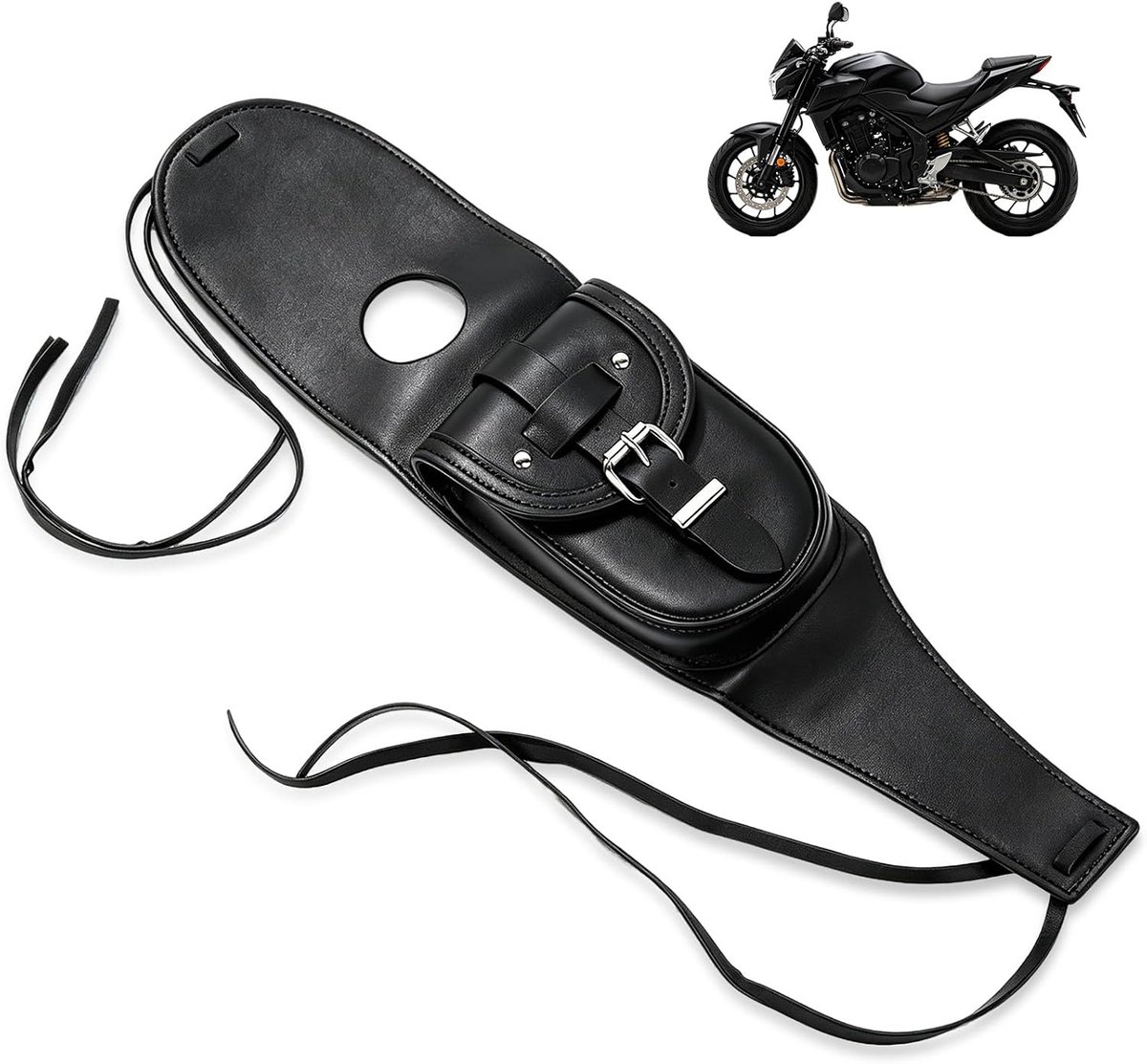 Tanktas voor motorfiets - PU leren tankcover - Uniek design - Handig voor kleine spullen - ShopVlot