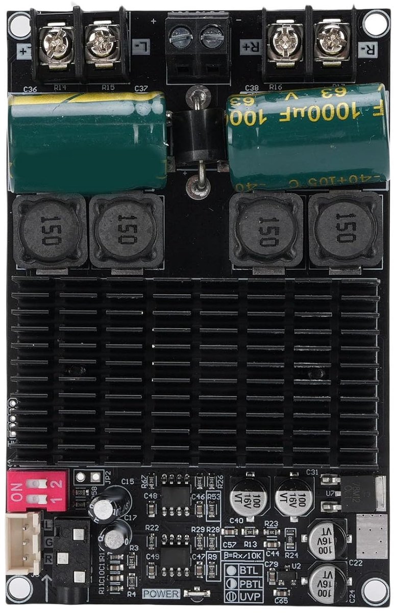 Versterkerboard 2x100W - TPA3221 Chip - Koellichaam - Ideaal voor krachtige geluidservaring - ShopVlot