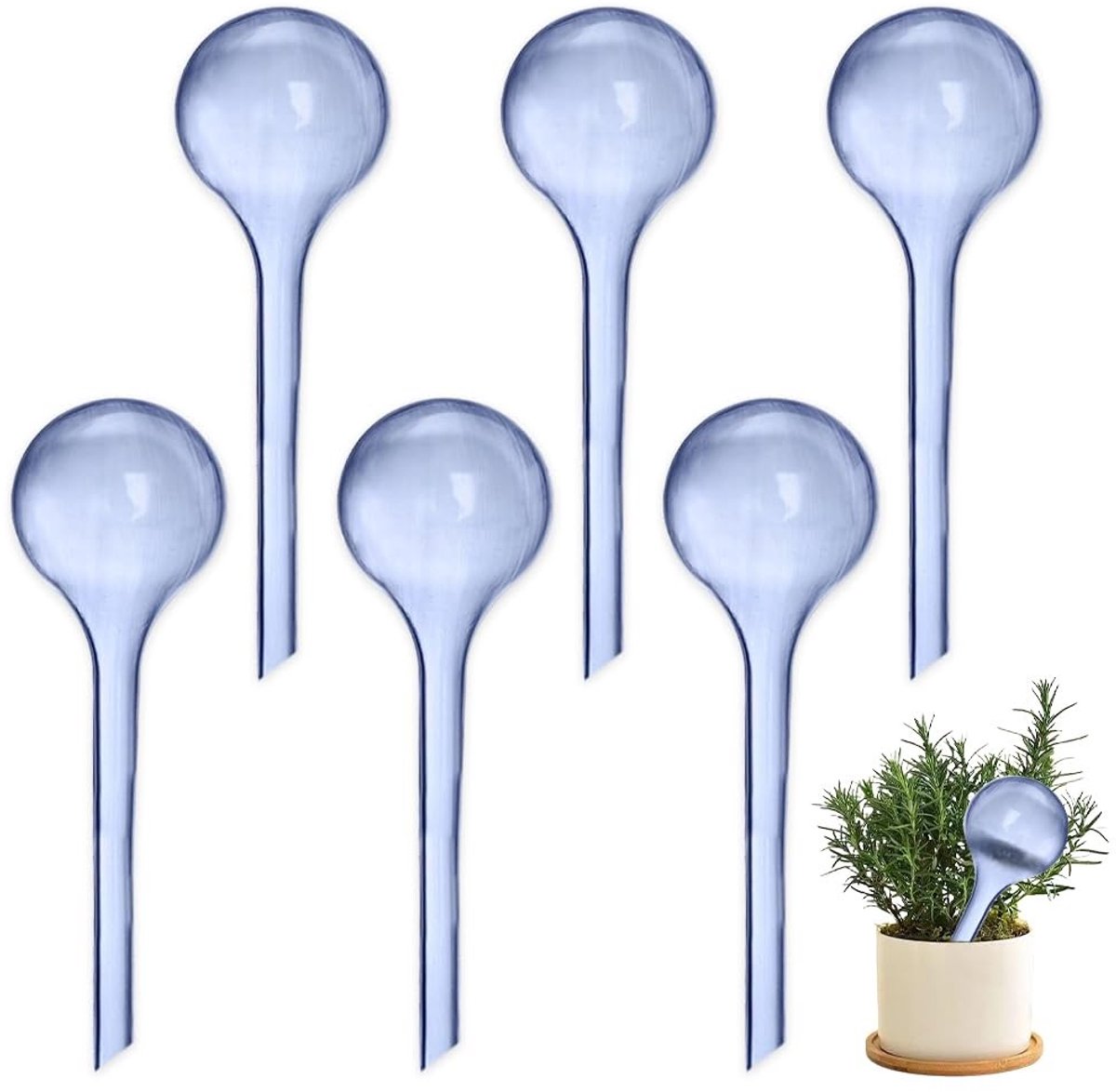 Solidchoice - Zelfwatergevende Irrigatieballen voor Planten, Set van 6, Blauw