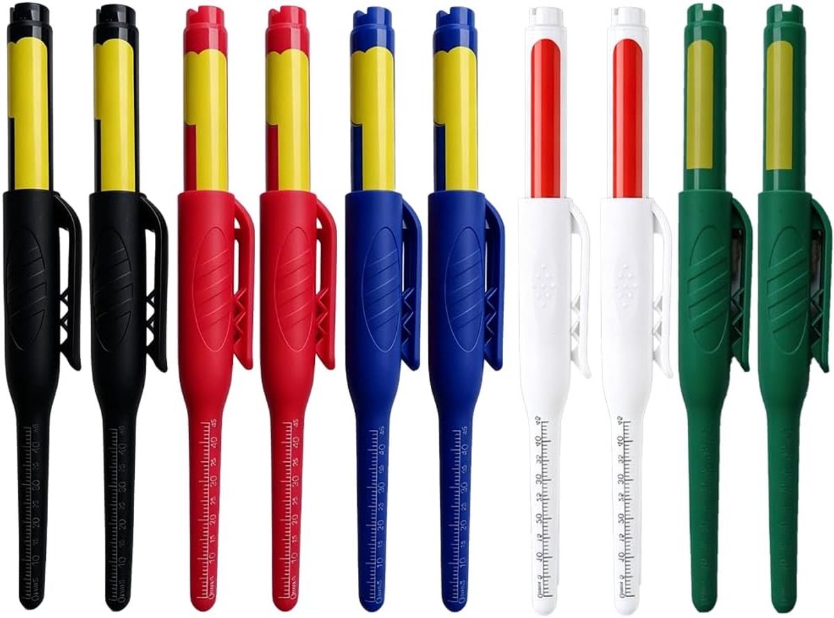 Markeerstift met diepe gaten - 10 stuks - sneldrogende inkt - voor nauwkeurige markeringen - ShopVlot