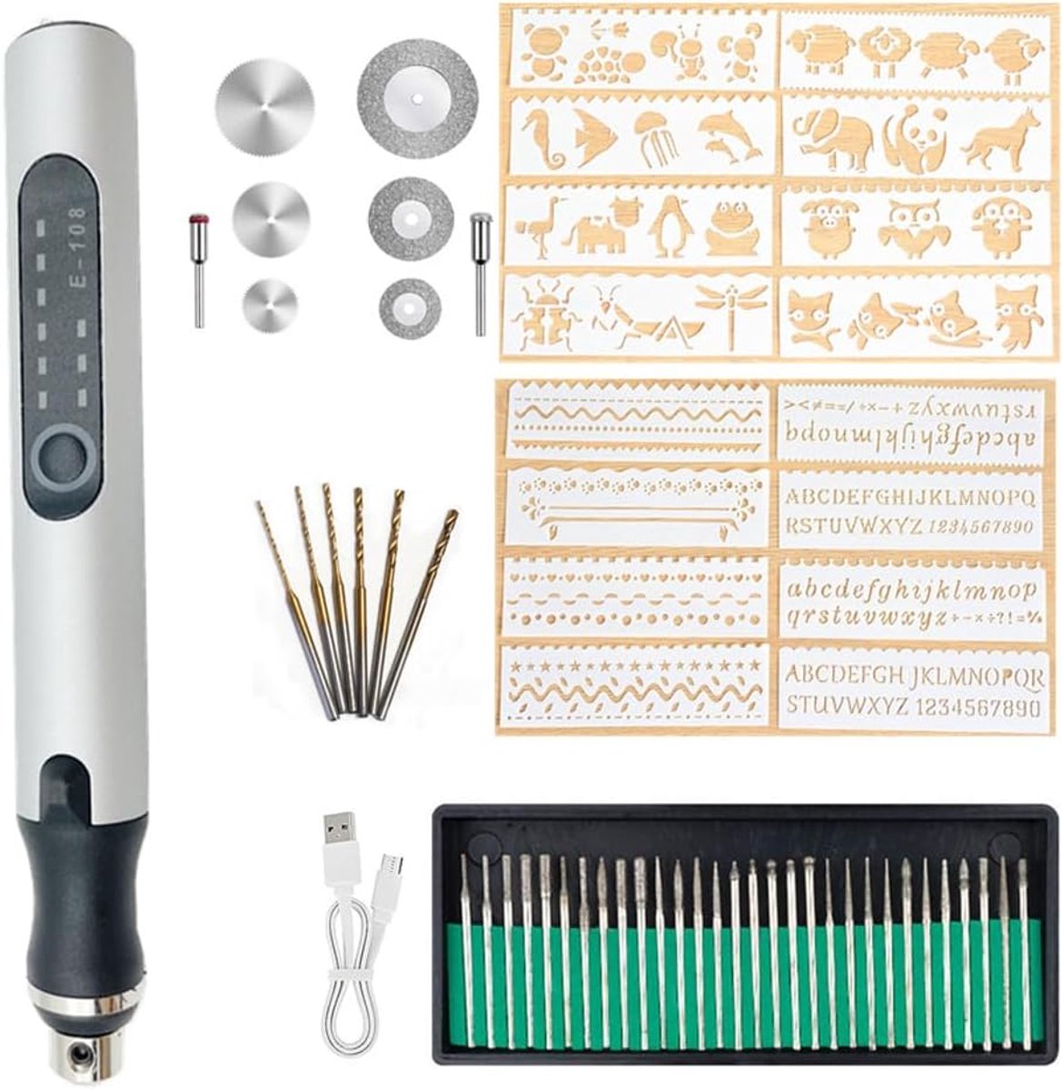 Mini gravurepen draadloos - Oplaadbare engraving tool - Ergonomisch ontwerp - Perfect voor polijsten en graveren - ShopVlot
