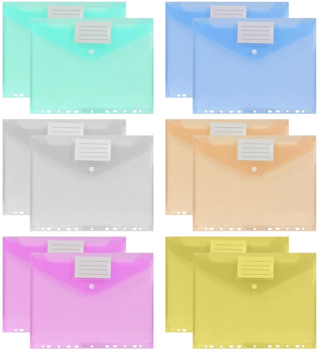 Solidchoice - 12 Stuks A4 Documentenfolders voor Kantoor en School