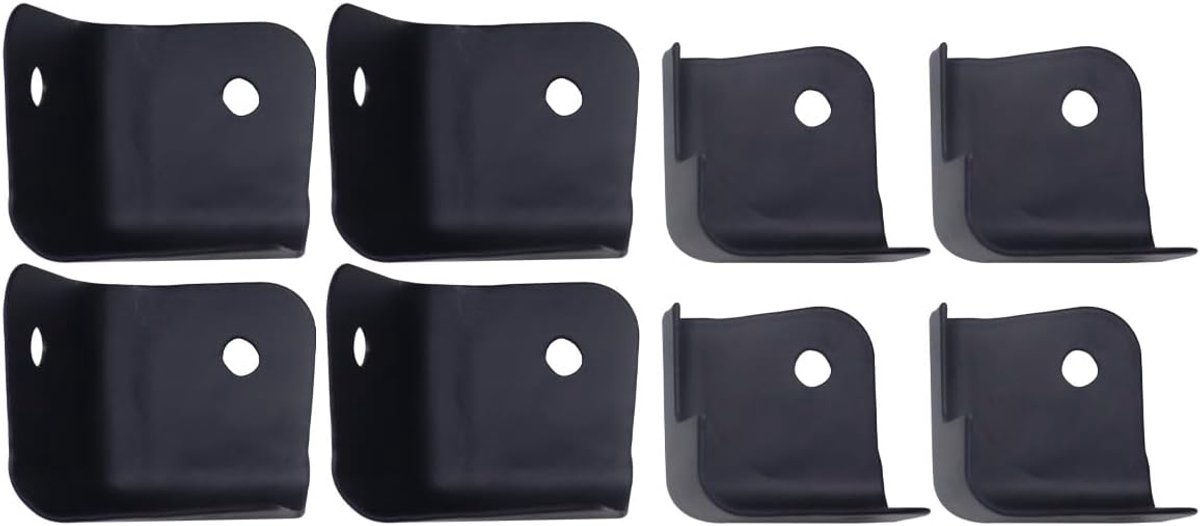 Luidspreker hoekbeschermers 31 mm - zwart - 8 stuks - eenvoudige bevestiging - ShopVlot