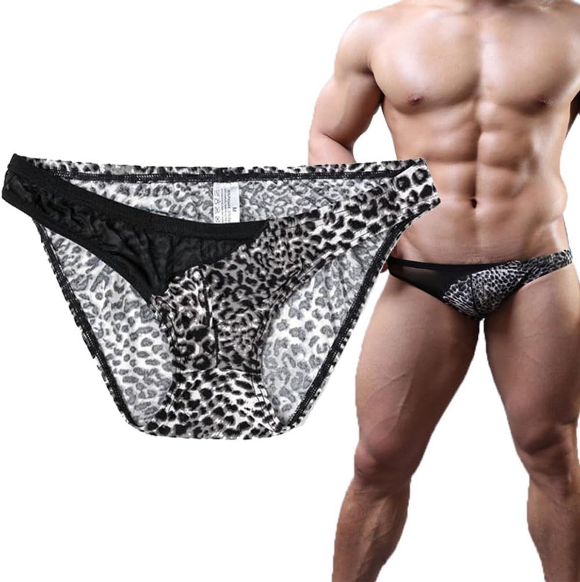 Mannen string ondergoed - Sexy luipaardprint - Ademend materiaal - Comfortabel voor dagelijks gebruik - ShopVlot