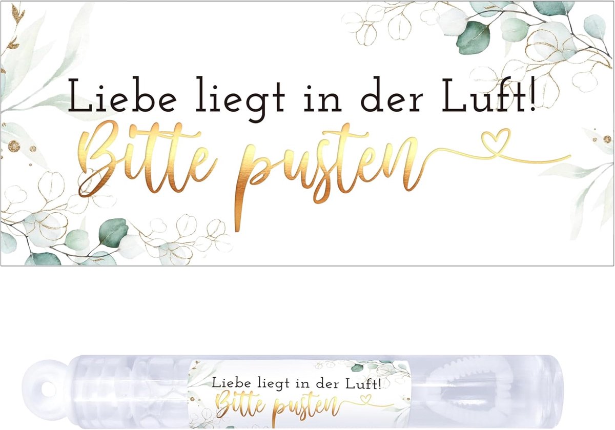 Zeepbellen 60 stuks - bruiloftsstickers - waterdichte pvc - perfect voor huwelijksgeschenken - ShopVlot