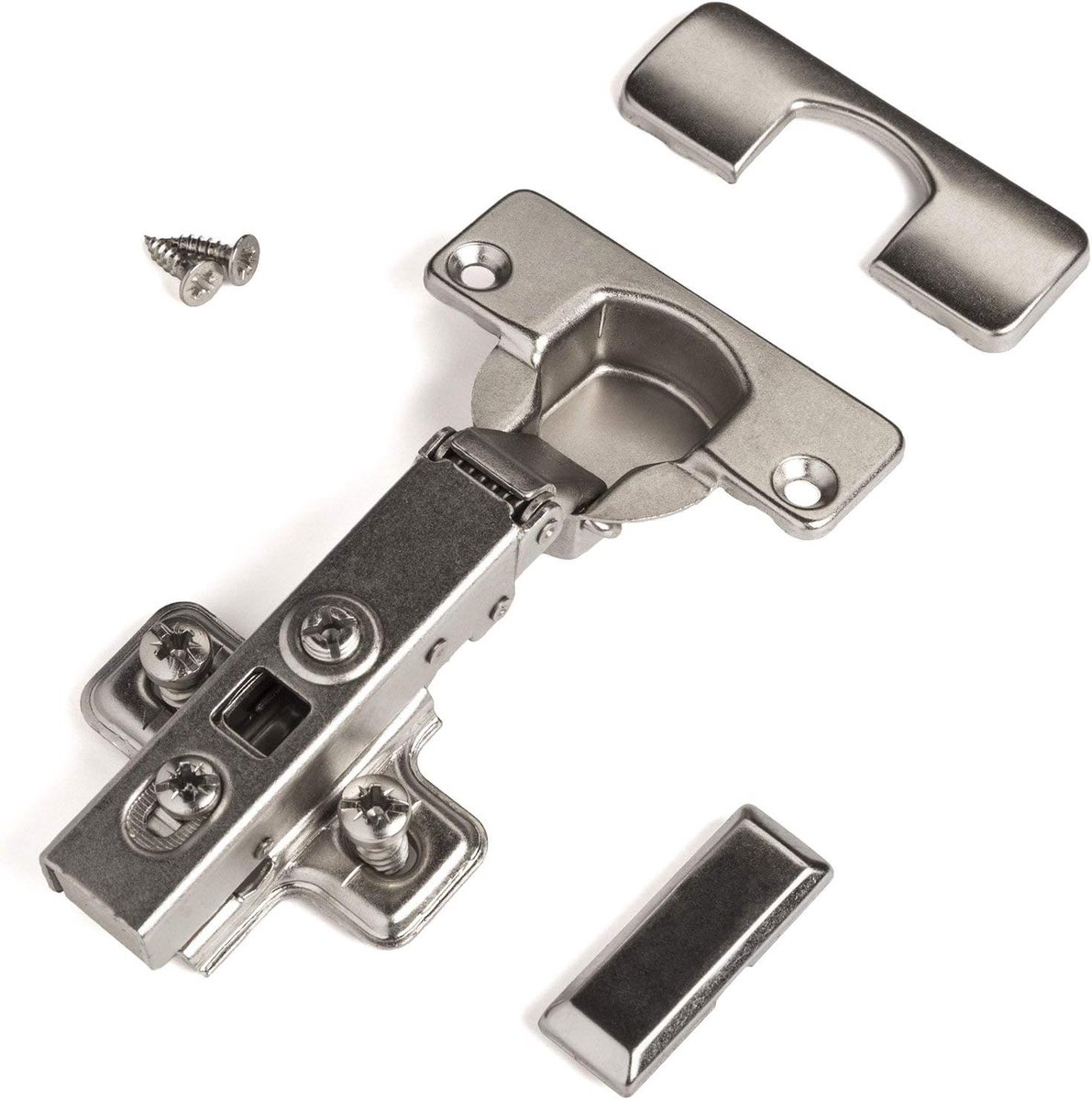 Scharnier 110° met automatische sluiting - Set van 6 - Inclusief montageplaten - Voor optimale functionaliteit - ShopVlot