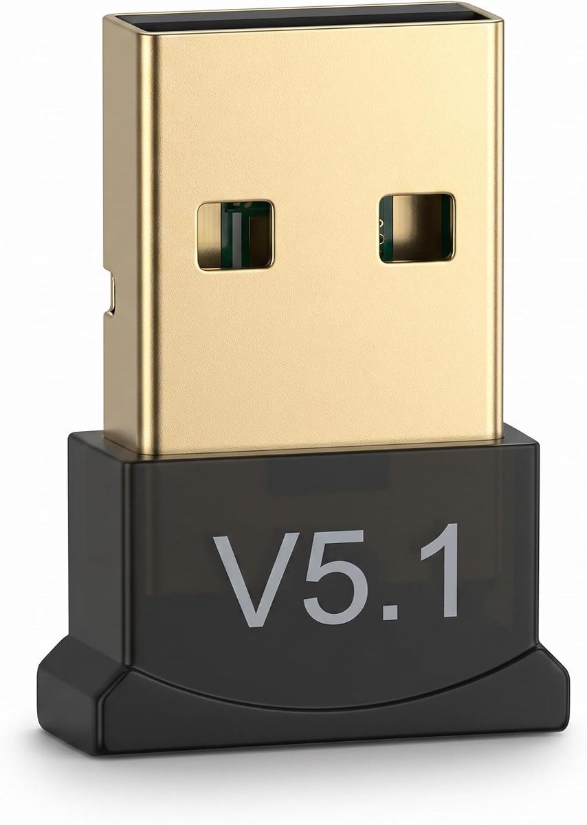 Bluetooth USB Adapter V5.1 - Draagbaar - Zwart - Voor draadloze verbindingen - ShopVlot