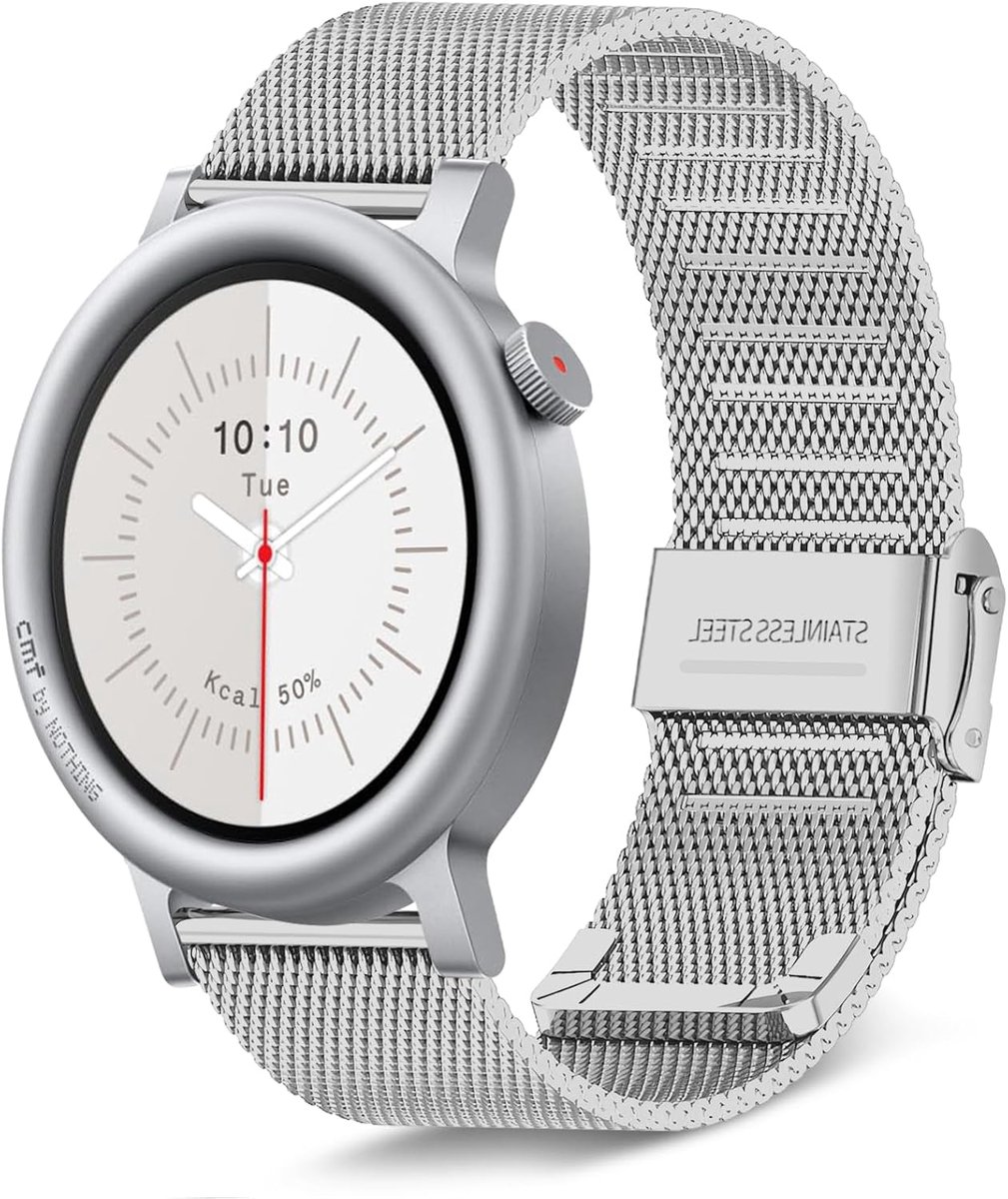 Horloge band 22 mm - RVS - Metalen weefstructuur - Duurzaam en stijlvol - ShopVlot