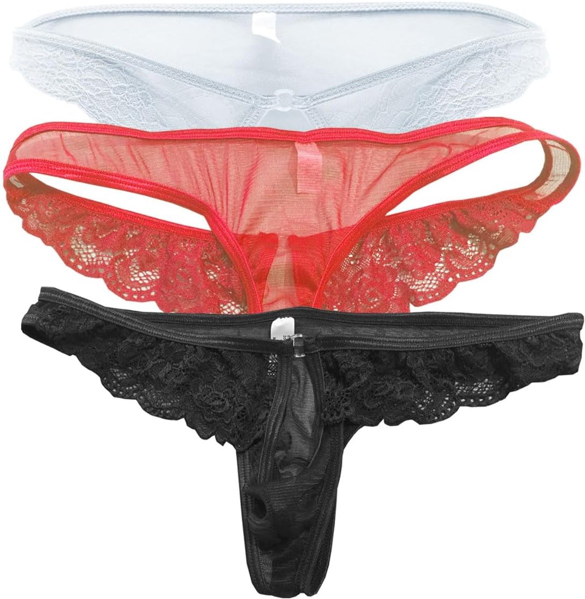 Mannen thong ondergoed - 3 stuks kleur A - sexy ontwerp - comfortabel voor dagelijks gebruik - ShopVlot