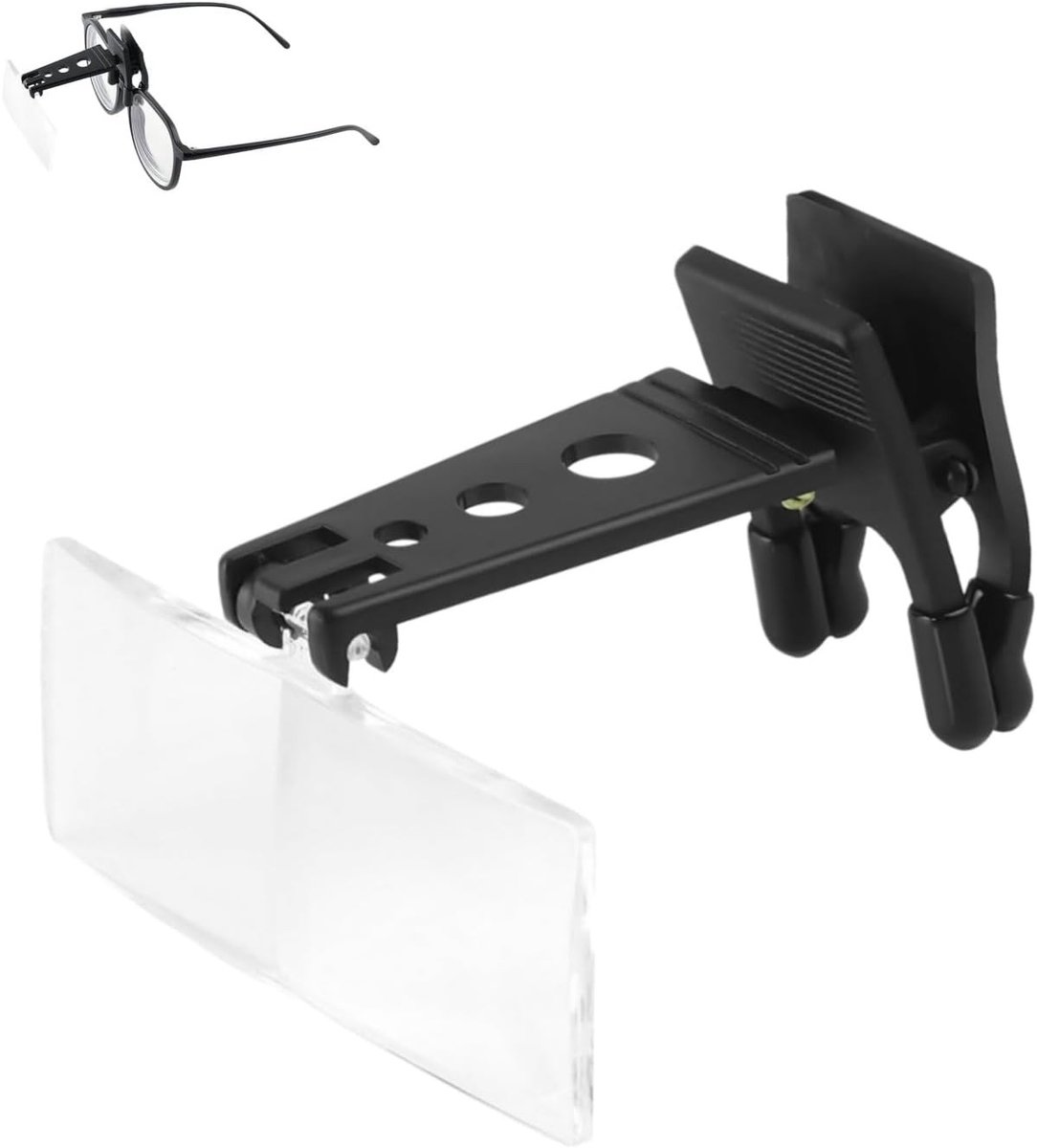 Inklapbare loep met clip, 1,5x vergroting, ideaal voor lezen, juwelen en hobby's, compact en handig
