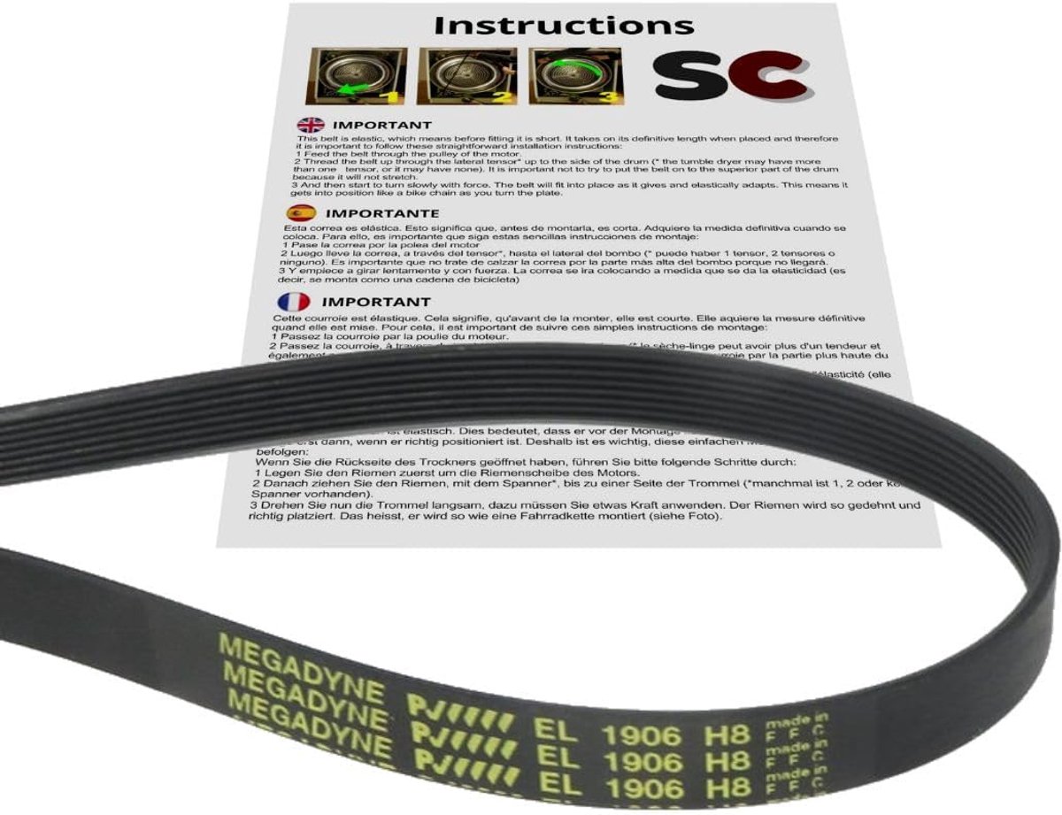 EL 1906 H8 wasdroger riem - ShopVlot