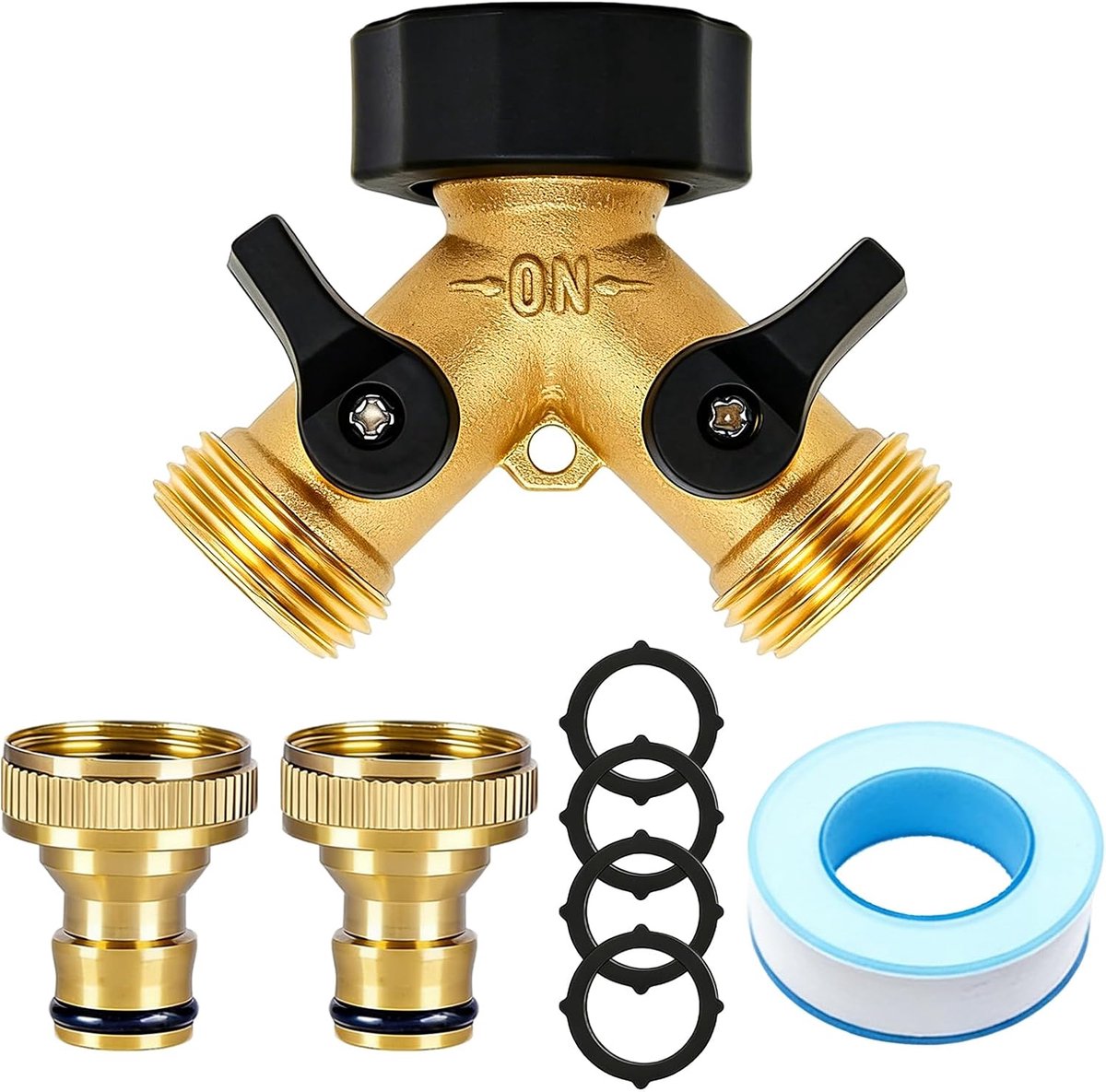 Wegverdeler water 3/4 inch, wateraansluiting verdeler, kraan verdeler, Y-verdeler toevoerslang wasmachine vaatwasser - ShopVlot