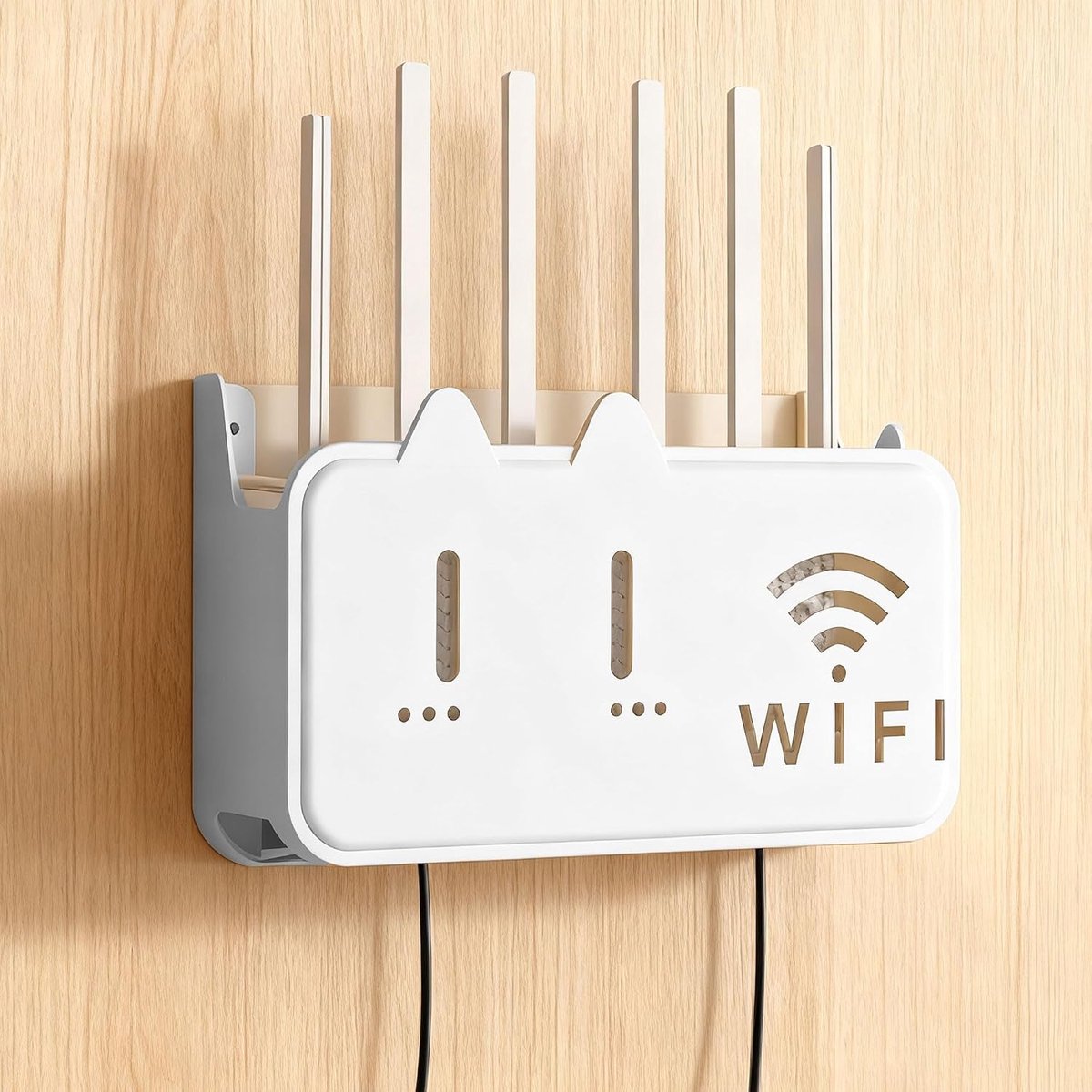 Routerbox, wifi-routeropbergdozen, routerkabelorganizer 25 x 6 x 15 cm, wandmontage, voor opslag van internetkabels - ShopVlot