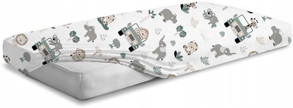 Fitted Sheet for Children- breathable (120x60 Cm, Africa) - 3D Design- Soft Fabric, 100% Cotton - ShopVlot