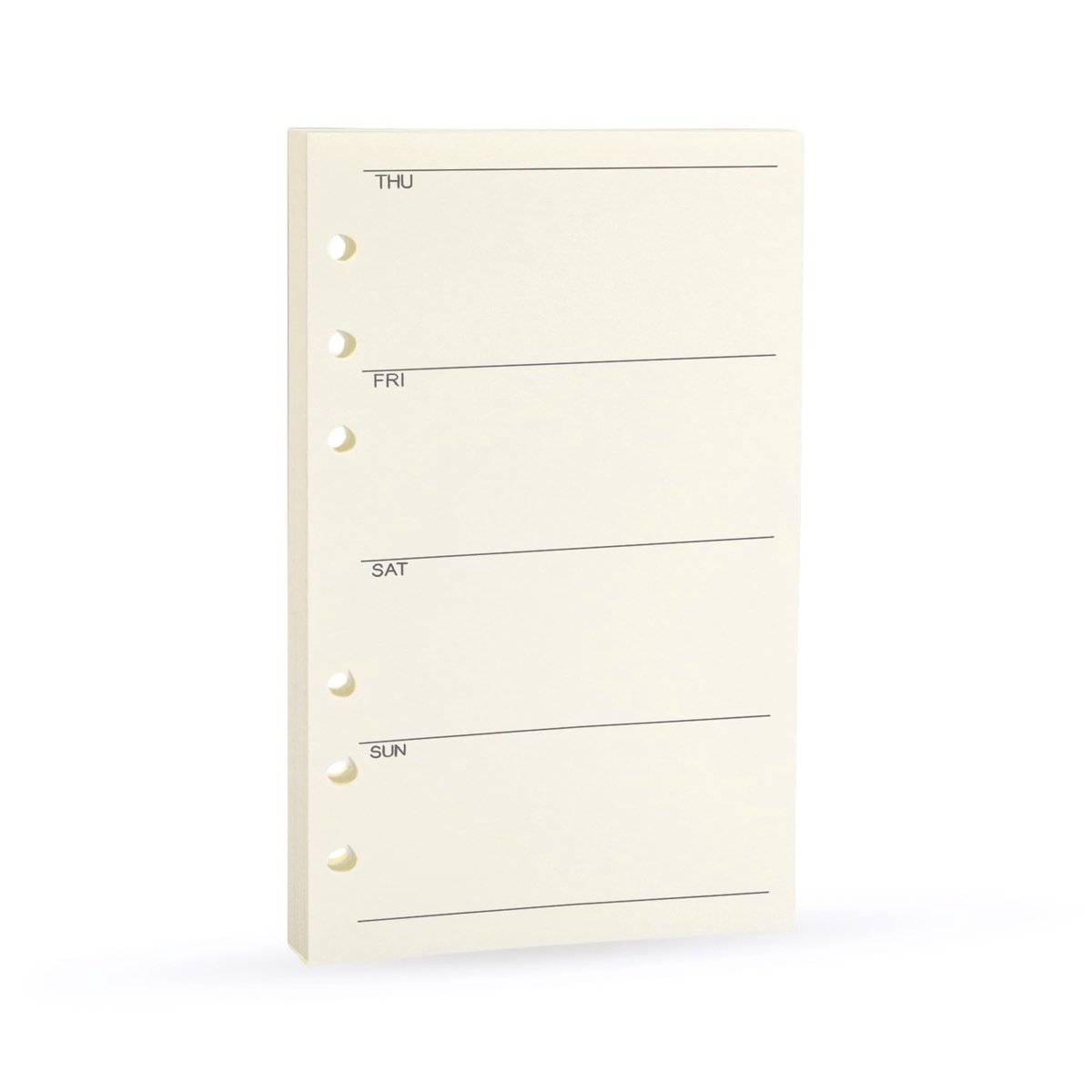 Solidchoice - Spiral Notebook Refill Weekly Planner, A6