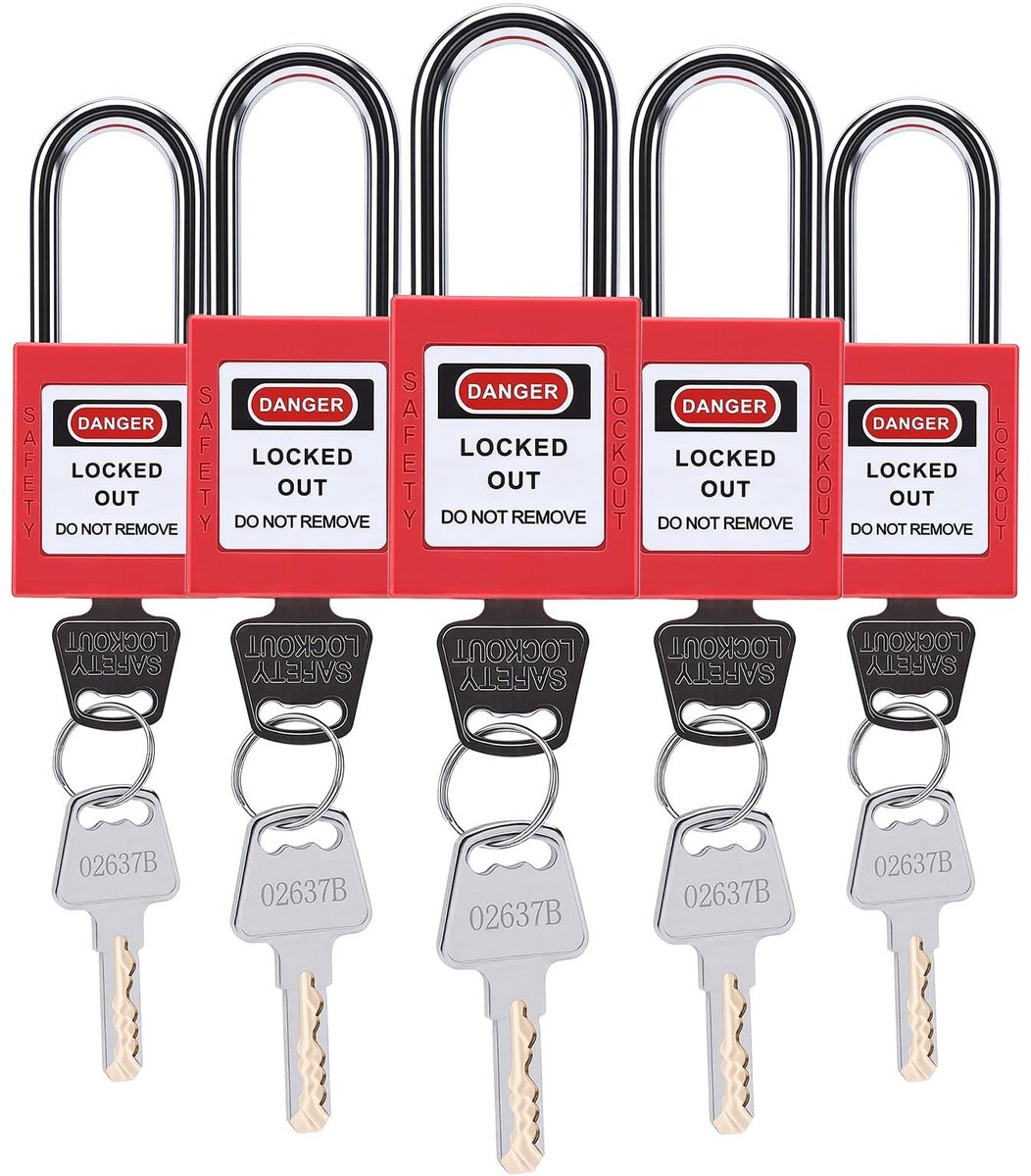 Solidchoice - Robuuste Lockout Slotset met 5 Nylon Veiligheidssloten