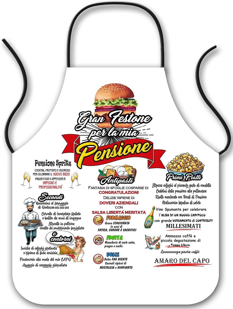 Bombo pension kitchen apron, multicolor., One size, Multicoloured. - ShopVlot