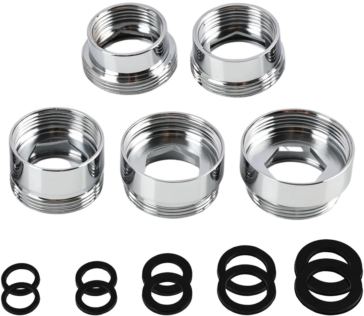 Kraanadapters set 10 stuks - messing draad - universeel en lekvrij - ideaal voor tuin en keuken - ShopVlot