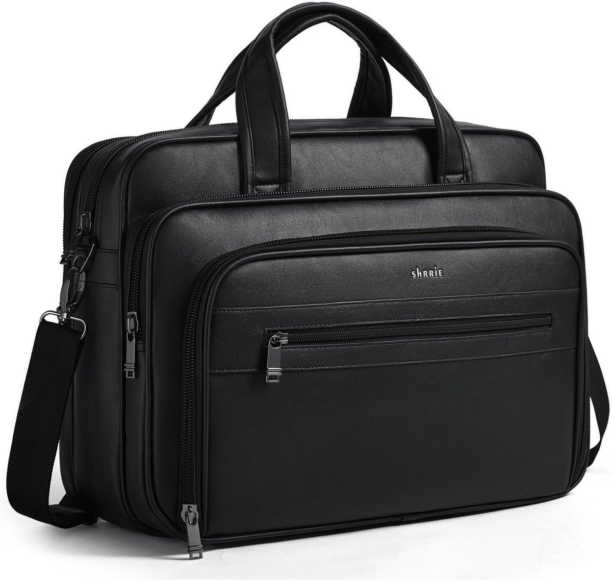 Leren laptoptas 17 inch - waterbestendige messenger bag - grote schoudertas - ideaal voor kantoor - ShopVlot