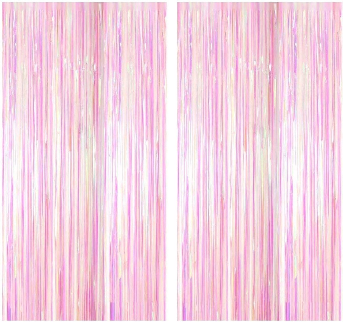 Regenboogfolie Kwastje 2 Stukken - Kleurrijke Tassel Decoratie - Roze Klatergoud - Perfect voor Verjaardagen - ShopVlot