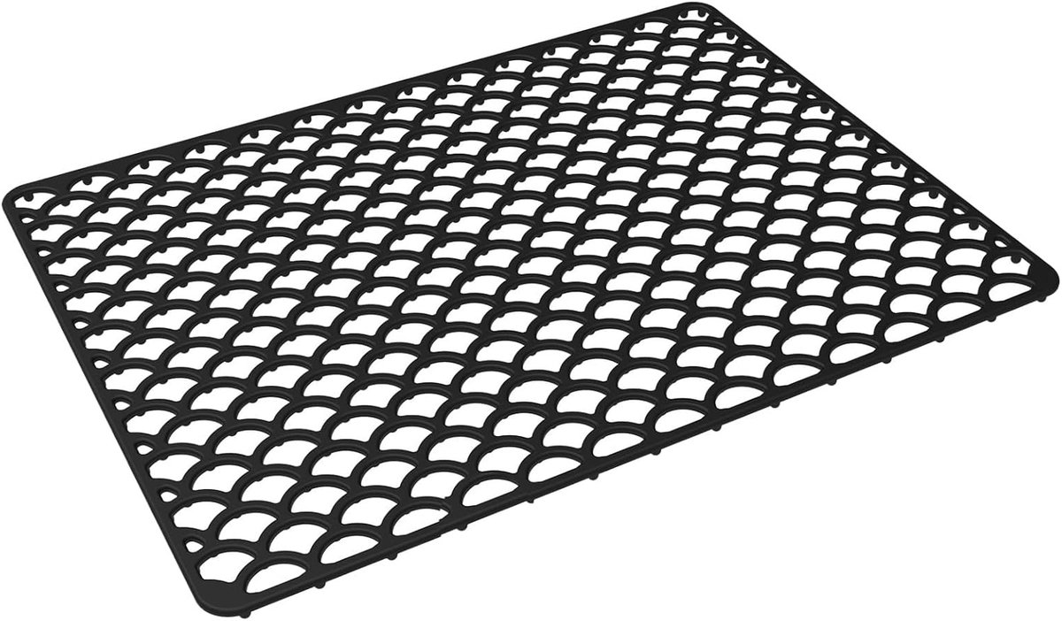 Afwasbakmat 46 x 31,8 cm - Silicone - Antislip - Beschermt tegen krassen en beschadigingen - ShopVlot