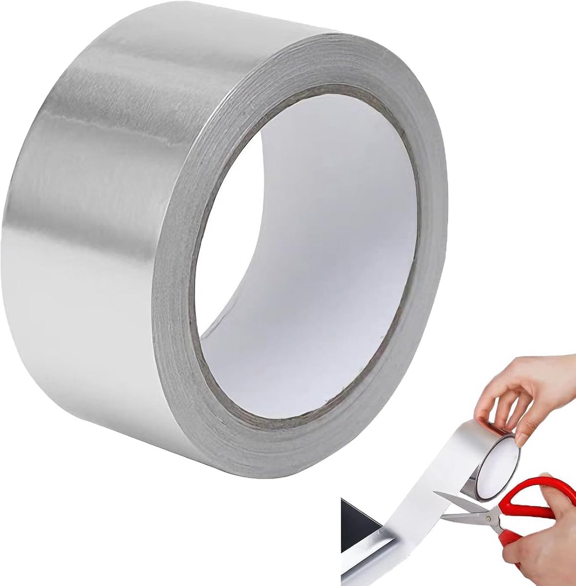 Aluminium plakband 48 mm x 50 m - zelfklevend - waterdicht en hittebestendig - ideaal voor afdichting - ShopVlot