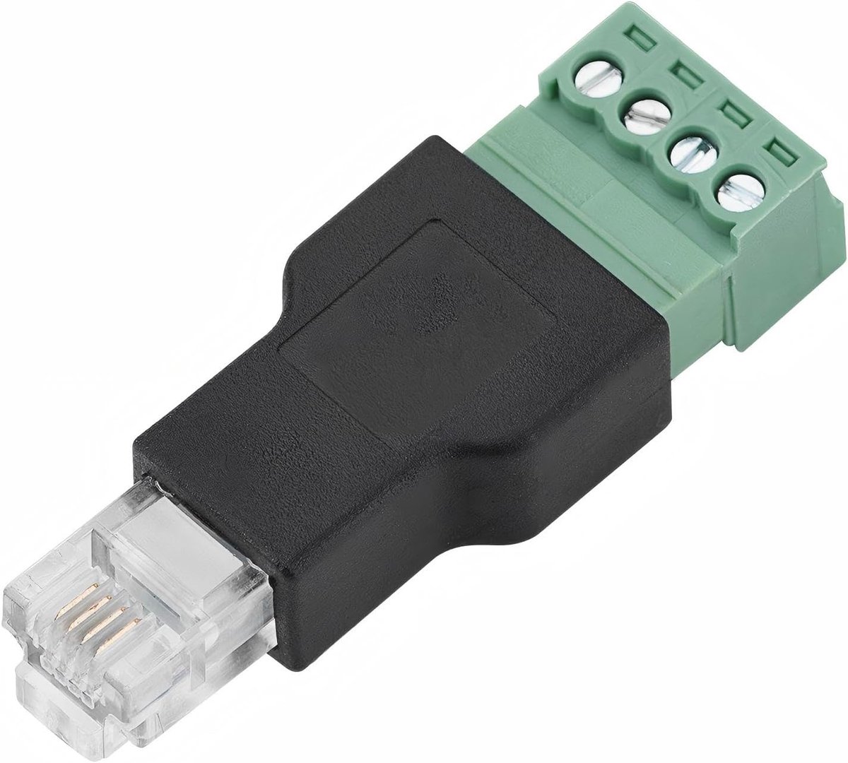 Ethernet connector RJ11 6P4C - 4 pin schroefklem - elektromagnetische interferentiebestrijding - ideaal voor modems - ShopVlot