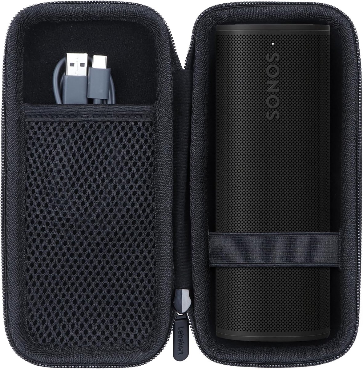 Lebakort Hardhouse Compatible with Sonos and Roam 2, Portable Waterproof Speaker (Black Cover) - ShopVlot