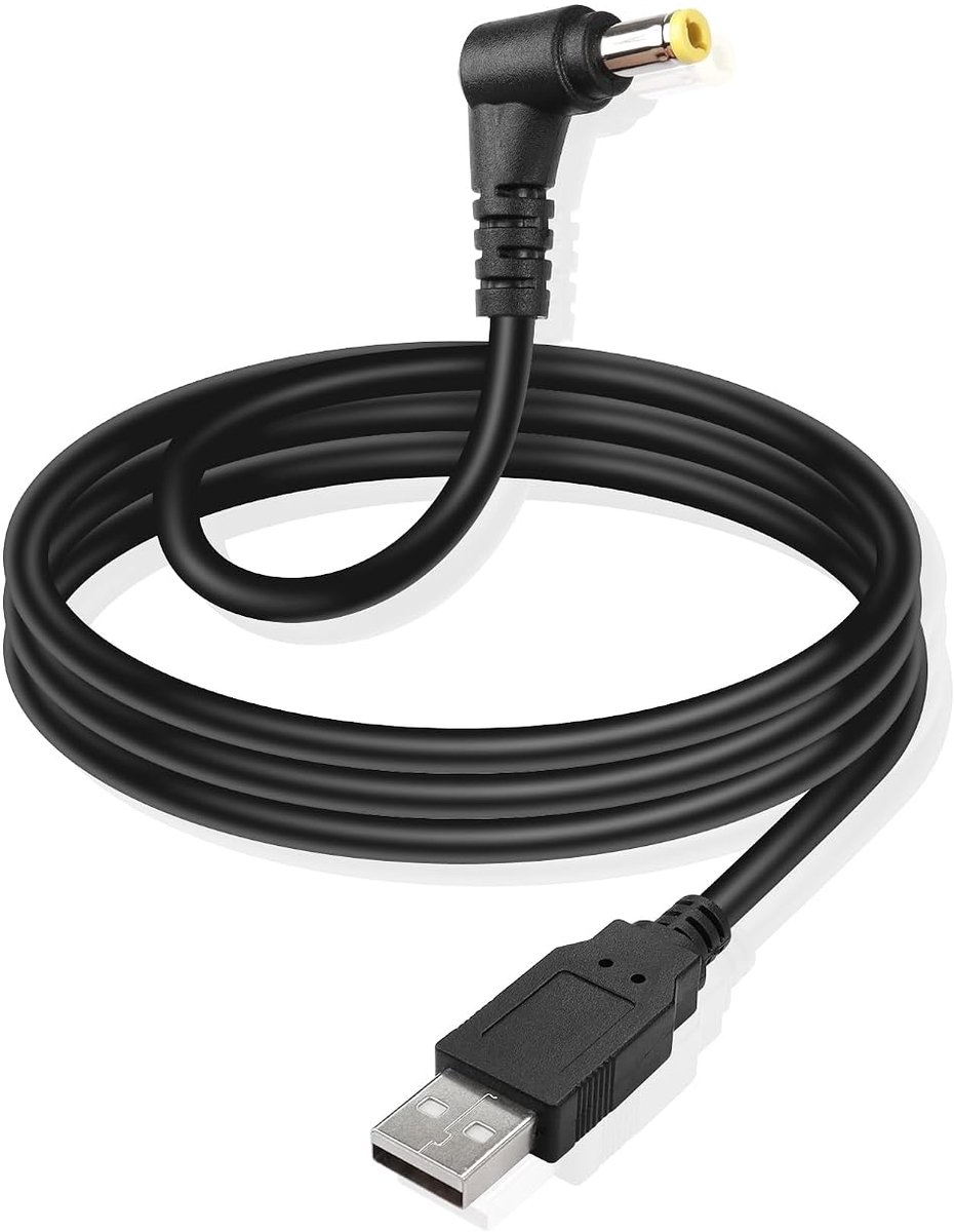 GINTOOYUN USB to DC Power Cord USB 2.0 Male 90 Degree Angle Dc5525 Male Power Extension Charging Cable for LED Light - ShopVlot