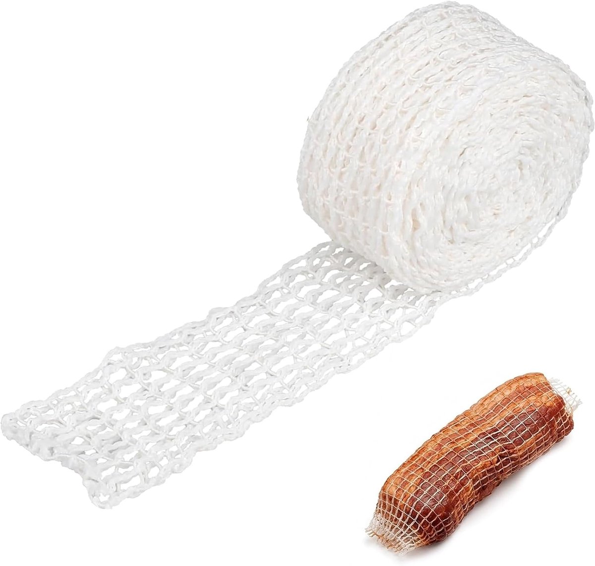 Hamnet wit, rolbraadnet, rolbraadnet, bestand tegen hoge temperaturen en elastisch rooknet, om op te hangen, te - ShopVlot