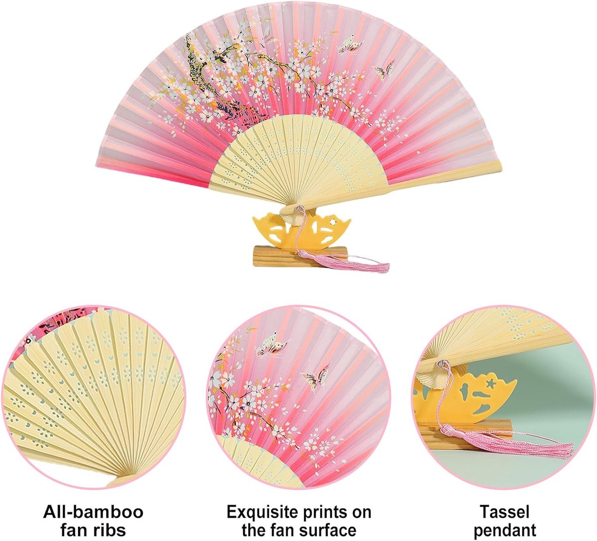 Fans for Wedding, Hand Fan Hand Fan for Hanging, Colourful Hand Fan for Women, Stable Fan - ShopVlot