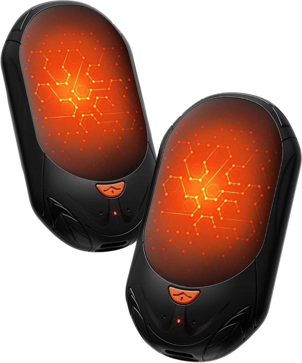 Elektrische handwarmers, oplaadbaar, 2 stuks, draagbaar, USB, 6000 mAh, handwarmer met onmiddellijke verwarming, 1 - ShopVlot