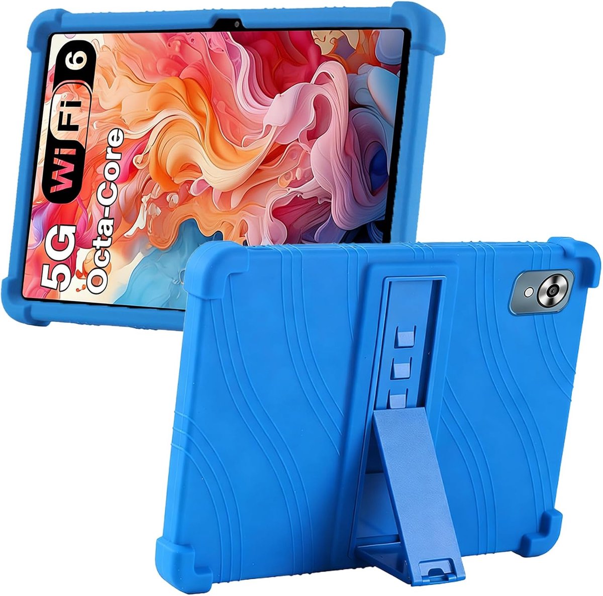 MEMELOKA Beschermhoes voor fezawio f11 Android 14 10 inch, schokbestendige beschermhoes van zachte siliconen met - ShopVlot