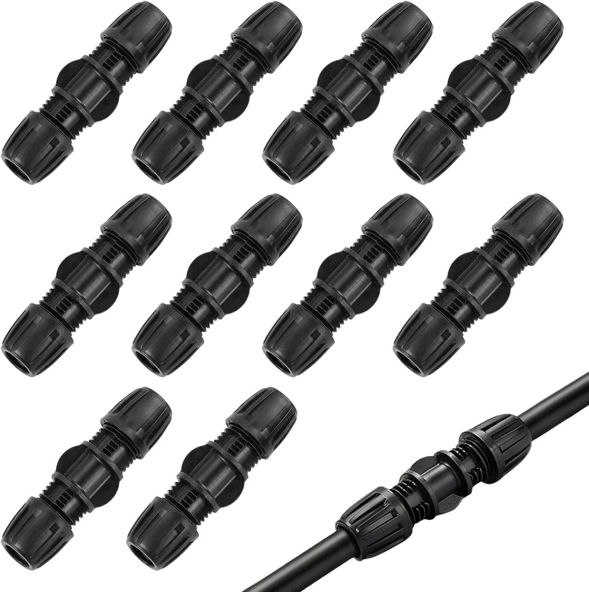 Irrigation Fixtures, Connector for 1/2 Inch Drip Hoses for 13/16 mm Irrigation Hoses, 10 Pieces Garden Irrigation - ShopVlot